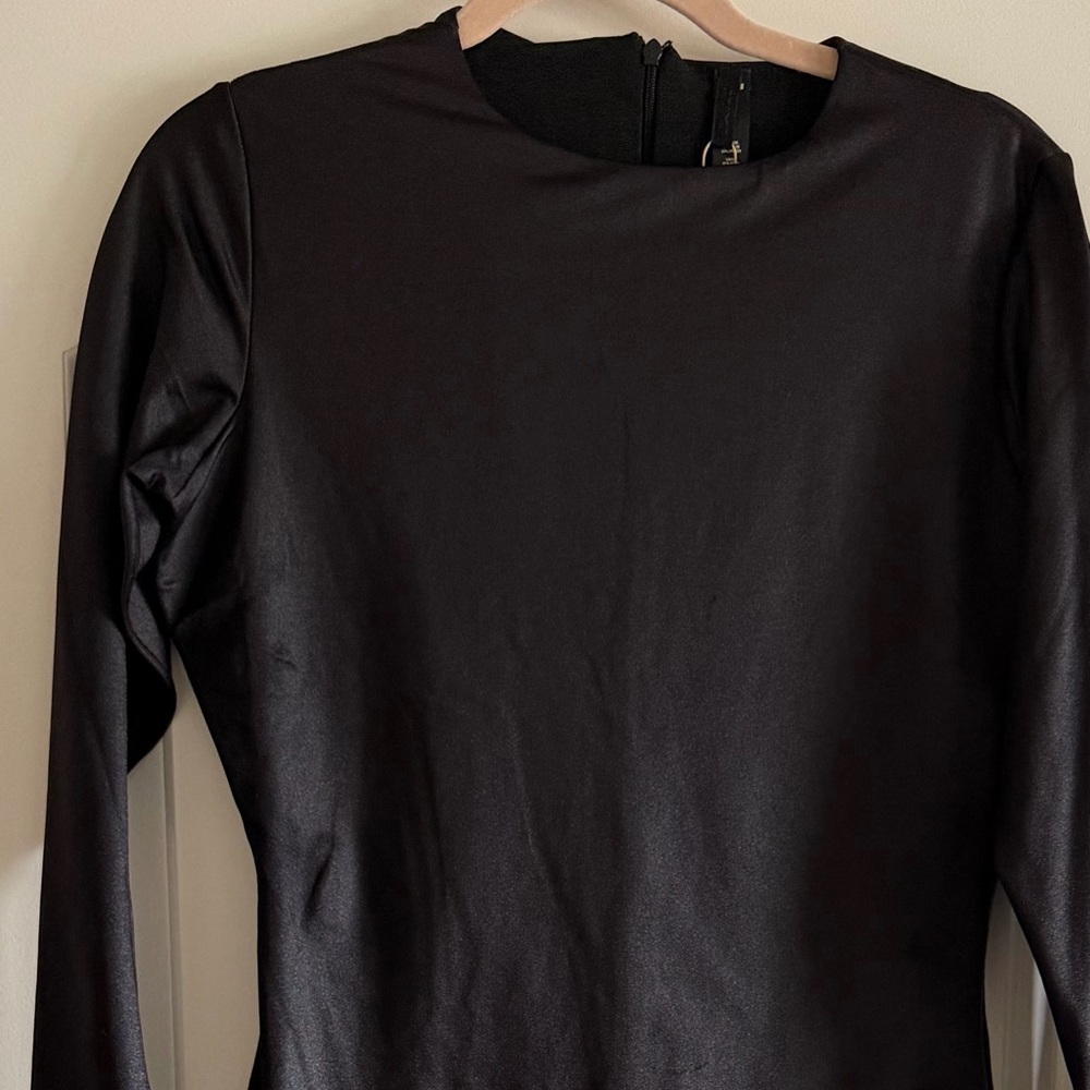 SKIMS All In One Shine Mock Neck Long Sleeve Onsie XL